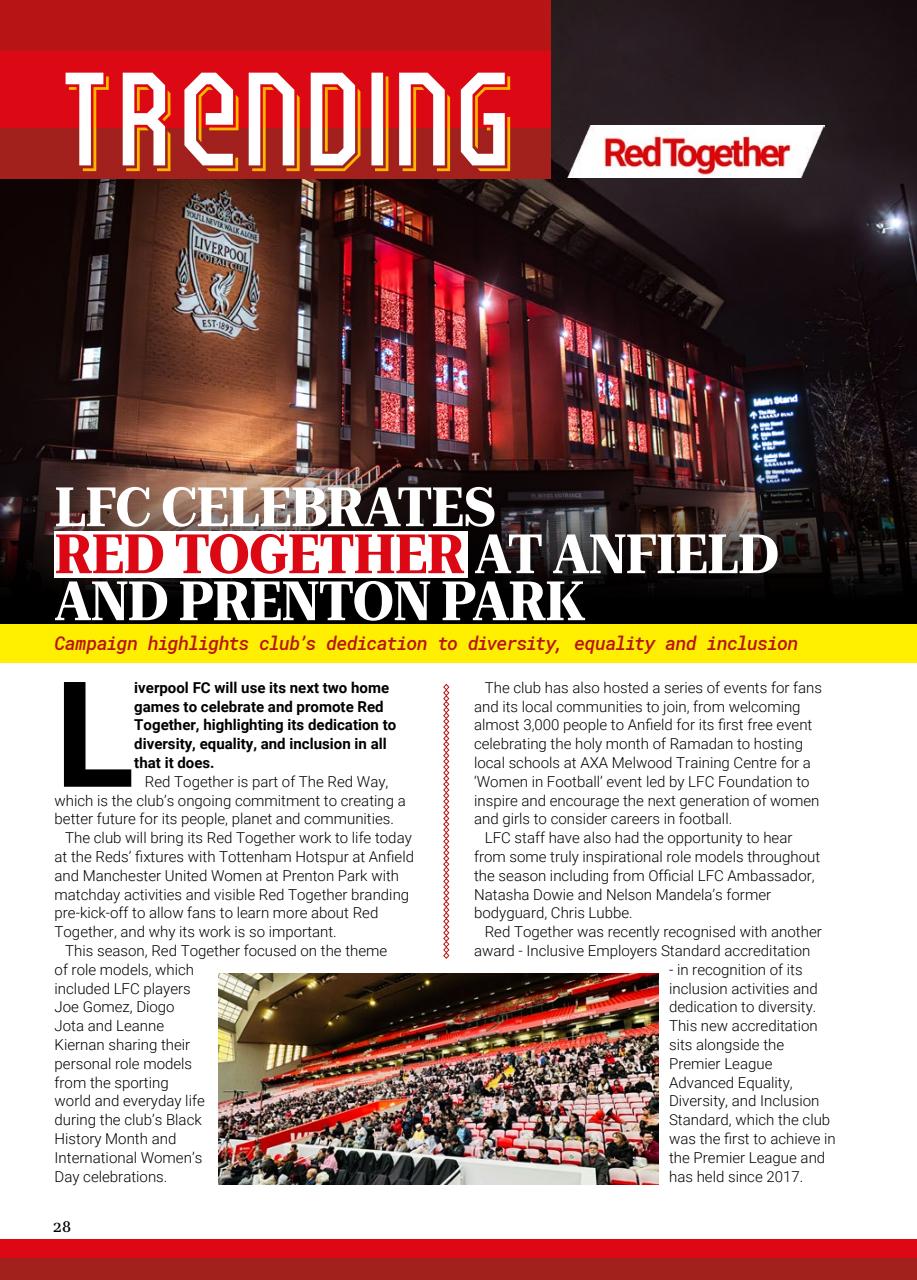 Liverpool FC Programmes Preview Pages