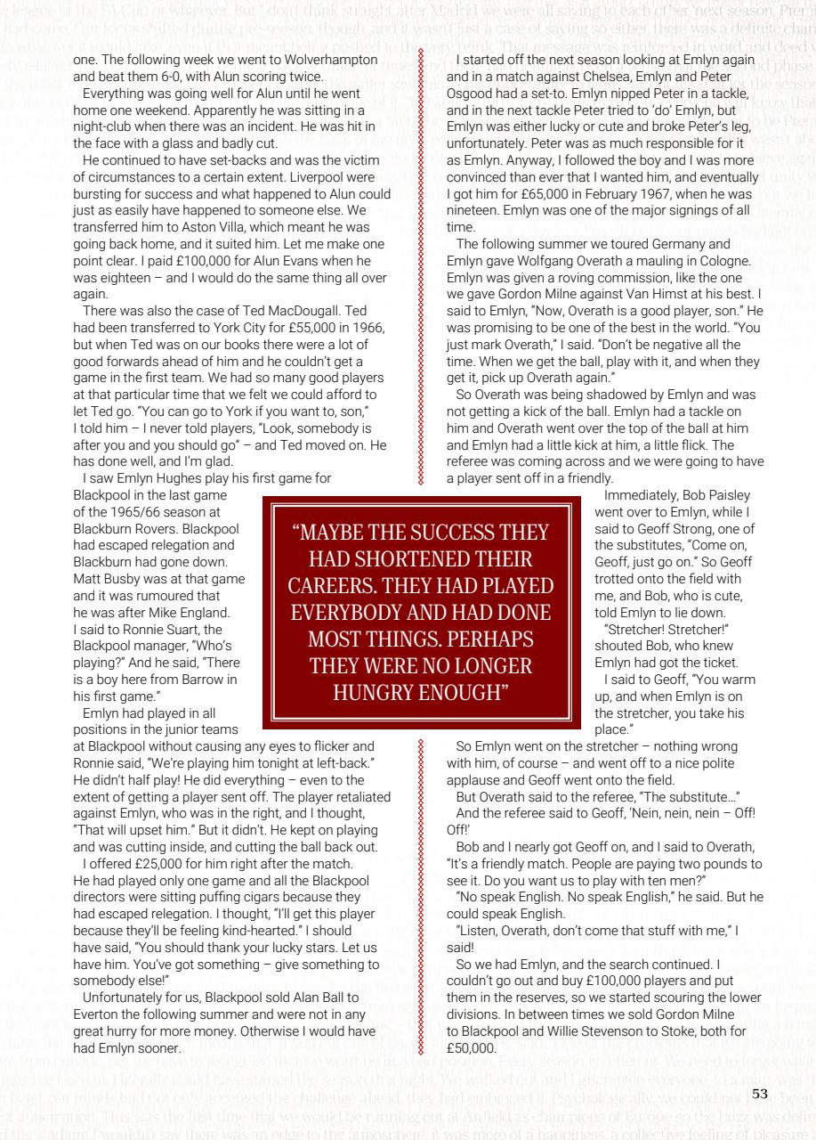 Liverpool FC Programmes Preview Pages