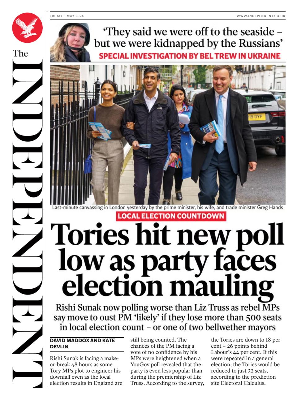 The Independent Daily Edition Newspaper Preview Pages