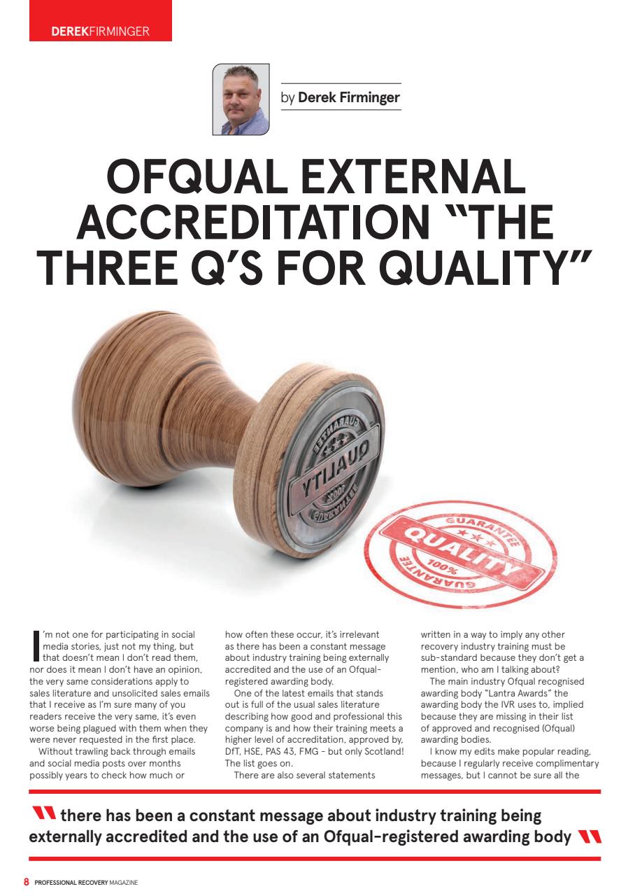 Professional Recovery Magazine Preview Pages