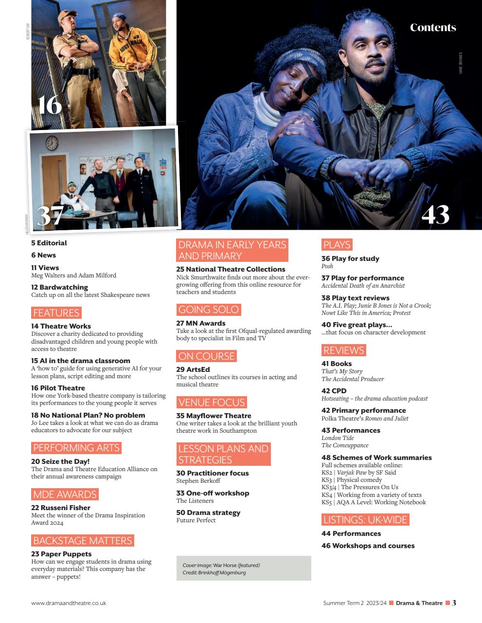 Drama and Theatre Preview Pages