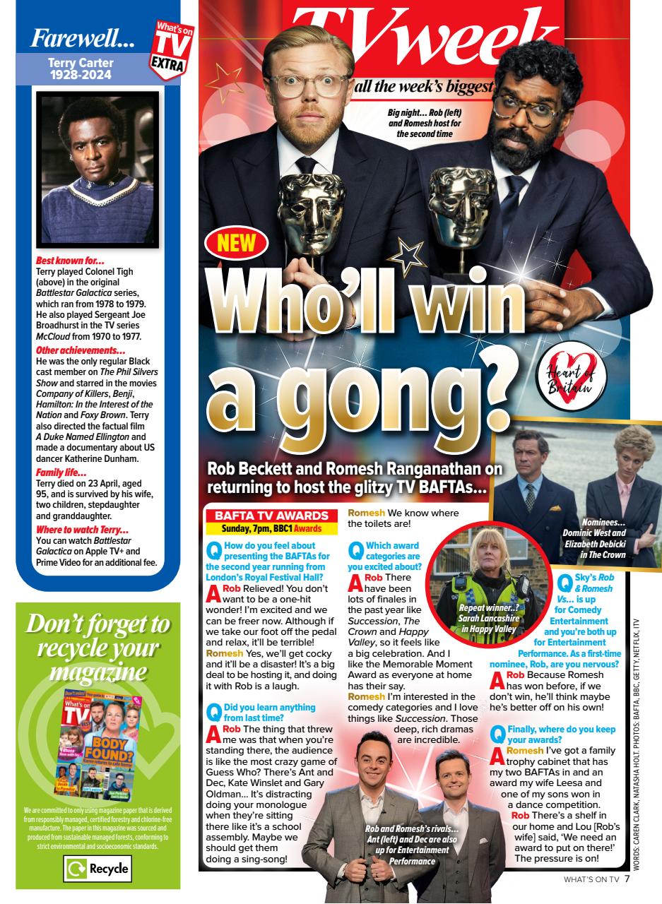 What's on TV Preview Pages