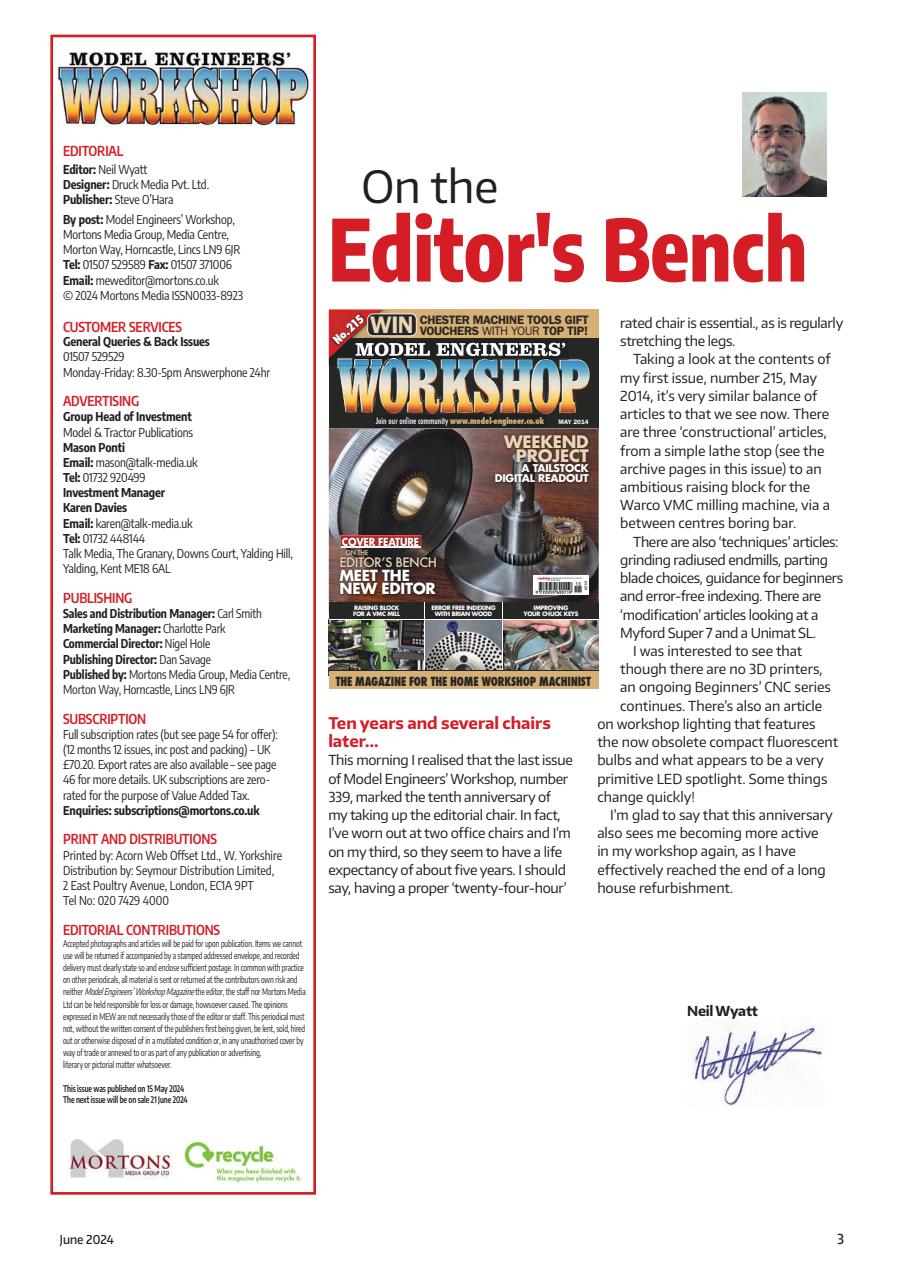 Model Engineer & Workshop Magazine Preview Pages