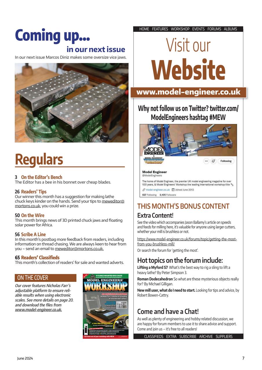 Model Engineer & Workshop Magazine Preview Pages