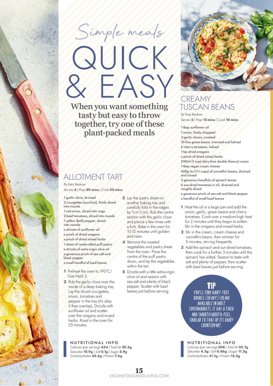 Vegan Food & Living Magazine Preview Pages
