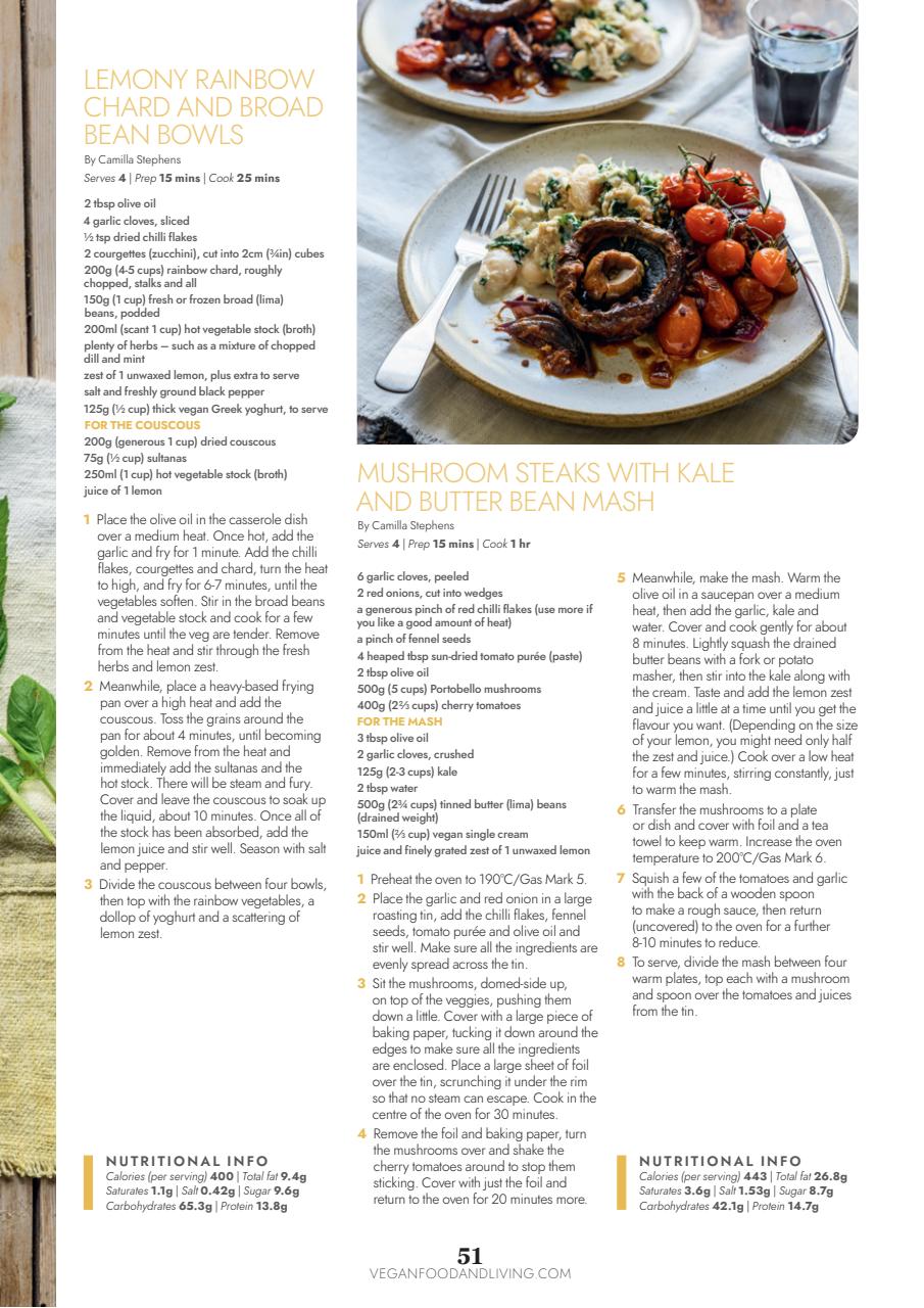 Vegan Food & Living Magazine Preview Pages