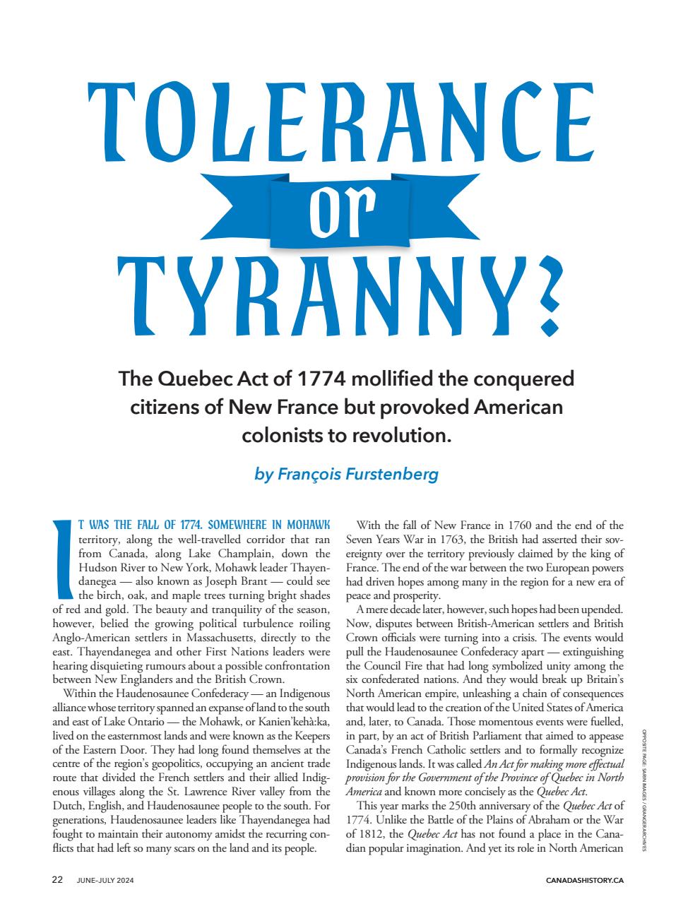 Canada's History Preview Pages