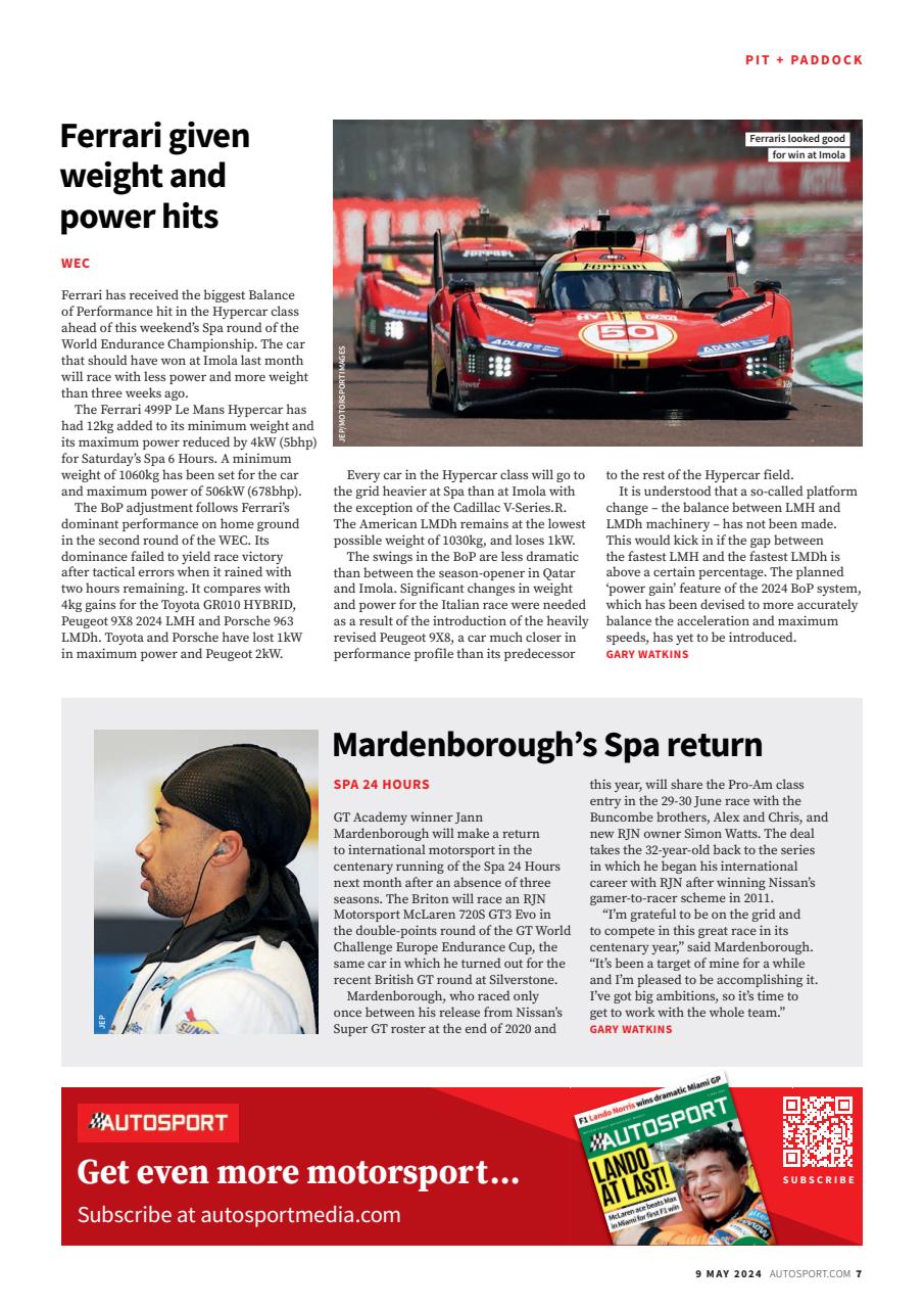 Autosport Preview Pages