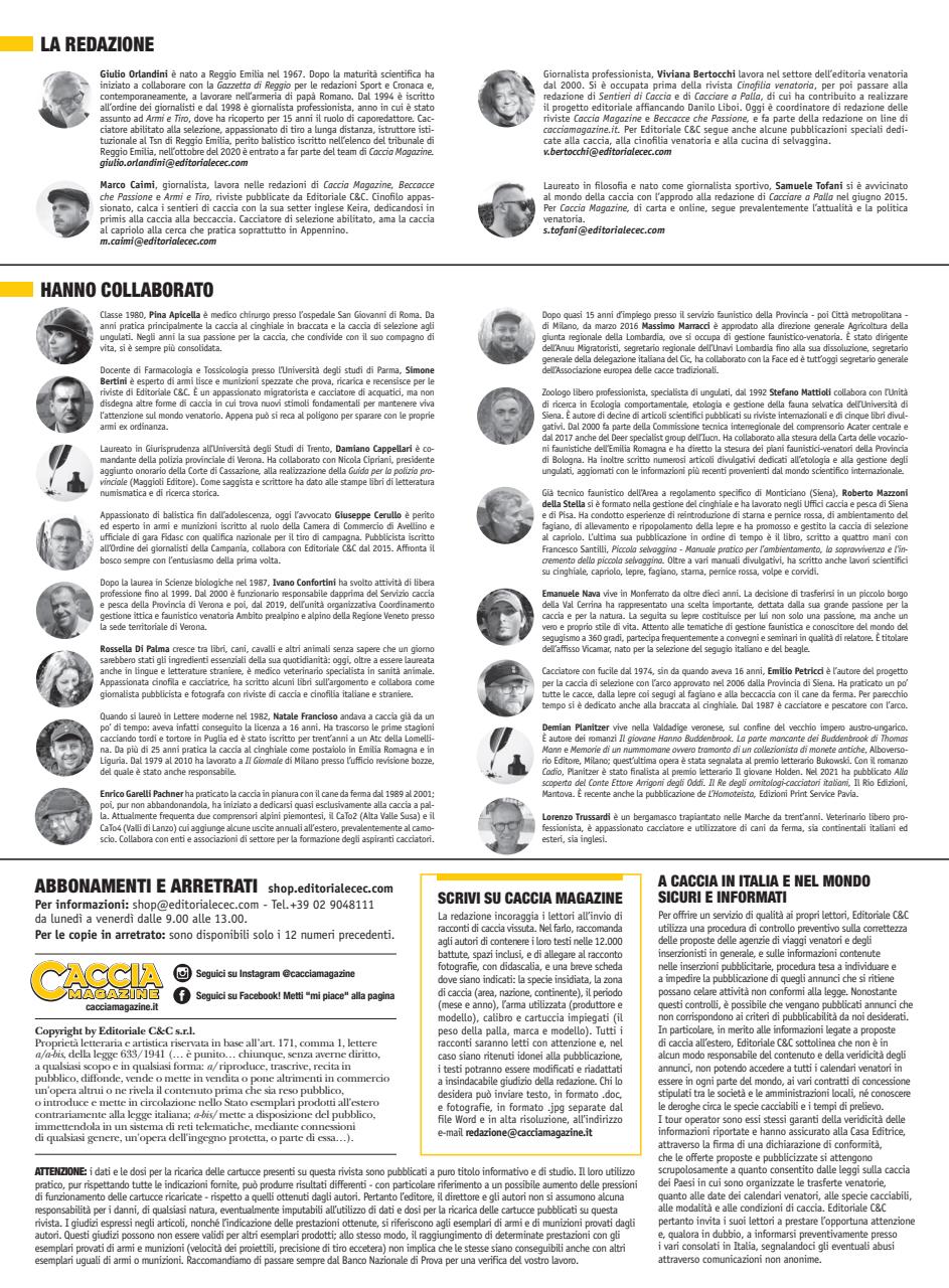 Caccia Magazine Preview Pages