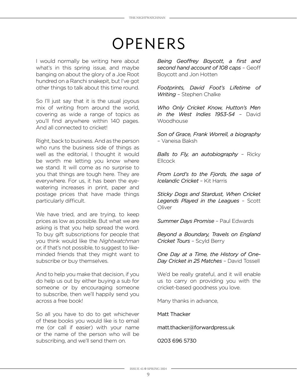 The Nightwatchman Preview Pages