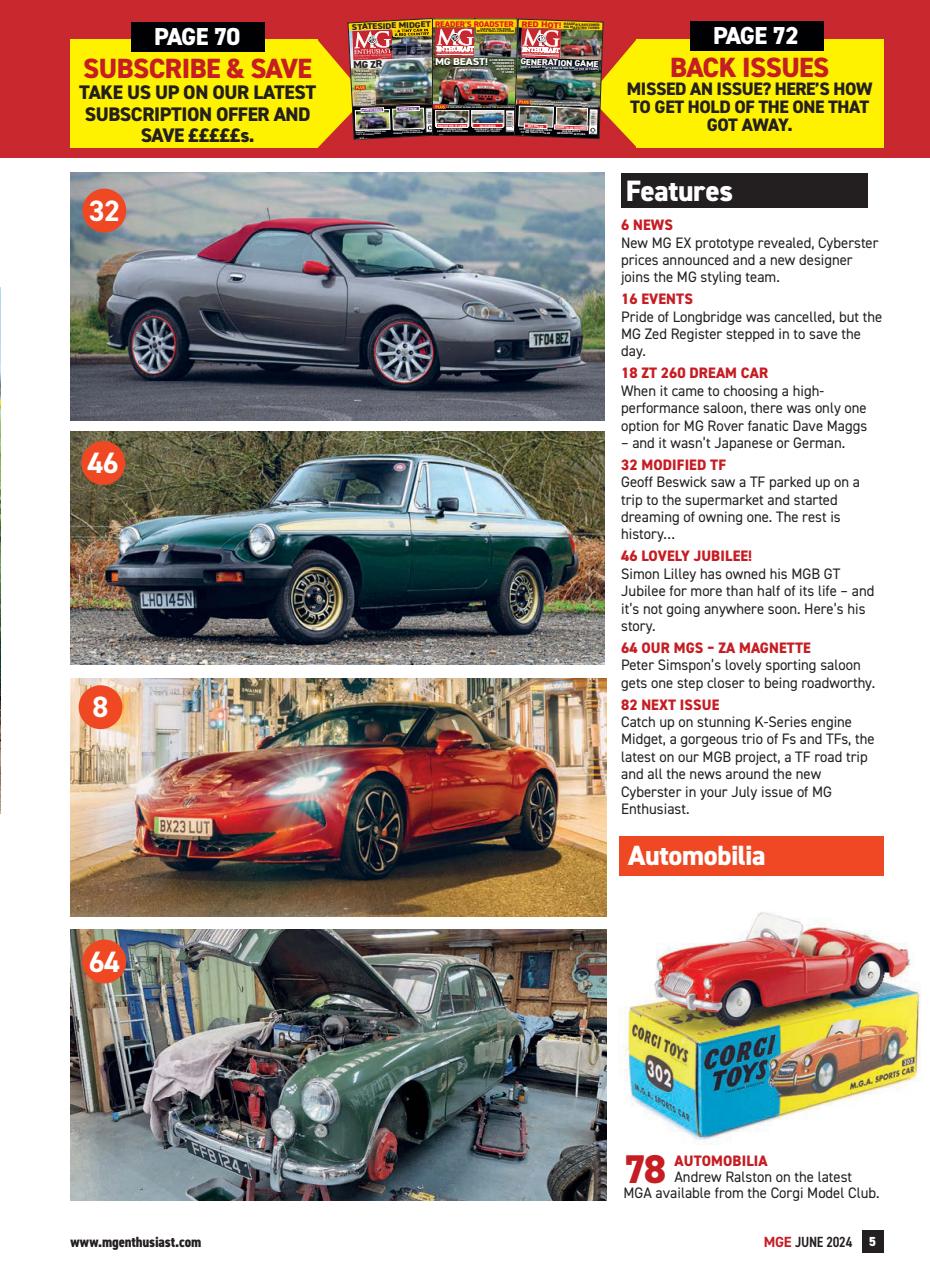 MG Enthusiast Preview Pages