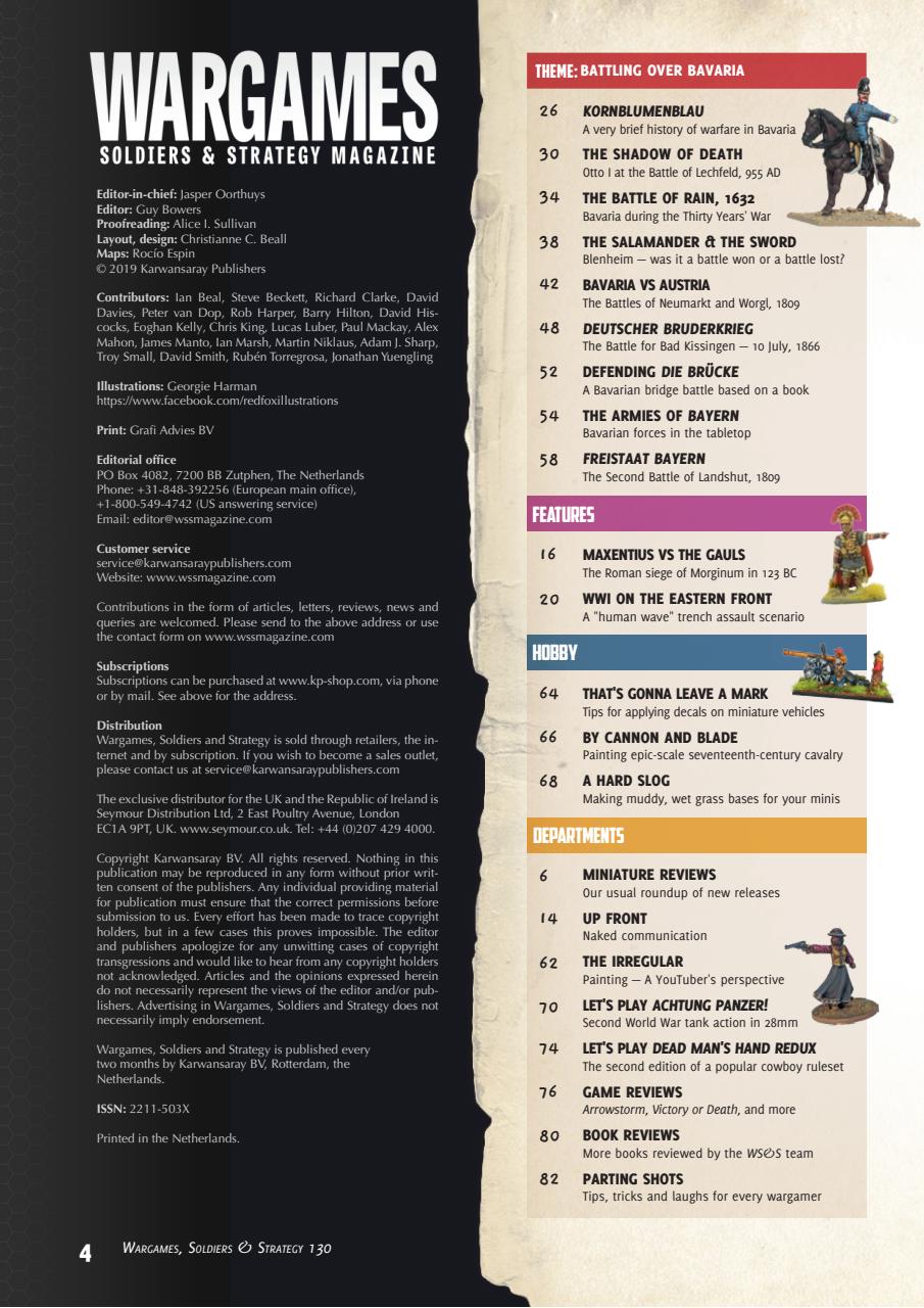 Wargames, Soldiers & Strategy Preview Pages