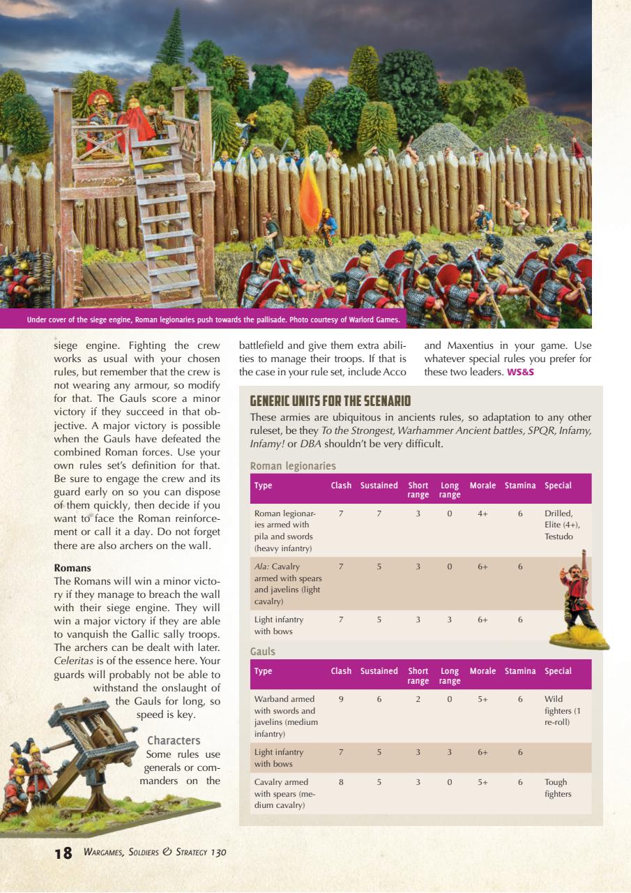 Wargames, Soldiers & Strategy Preview Pages