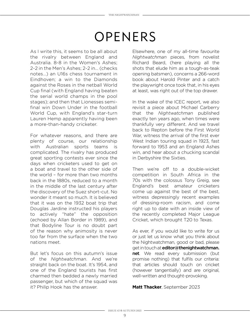 The Nightwatchman Preview Pages