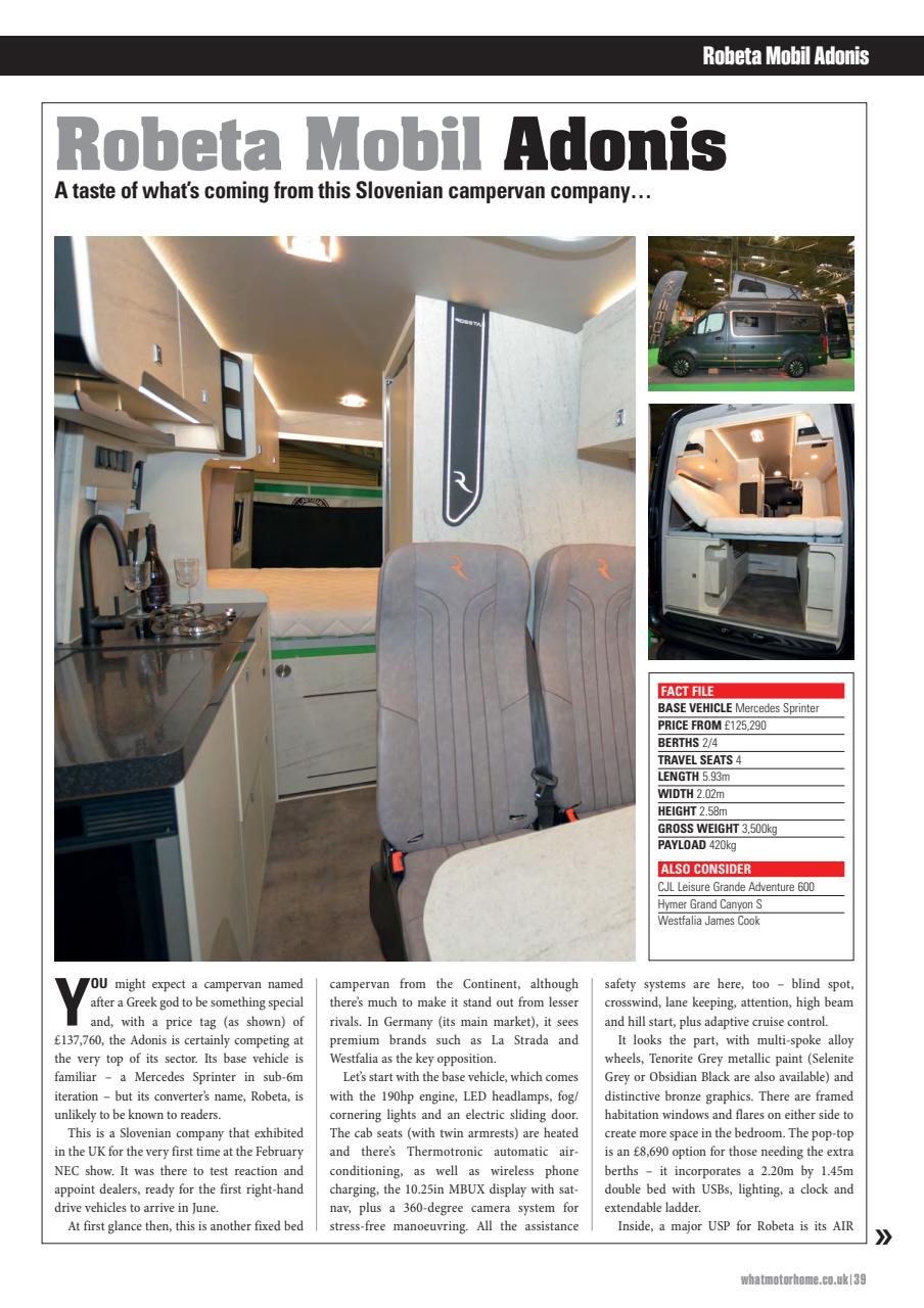 What Motorhome magazine Preview Pages
