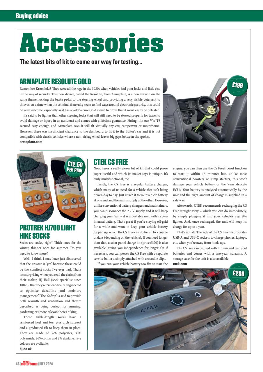 What Motorhome magazine Preview Pages