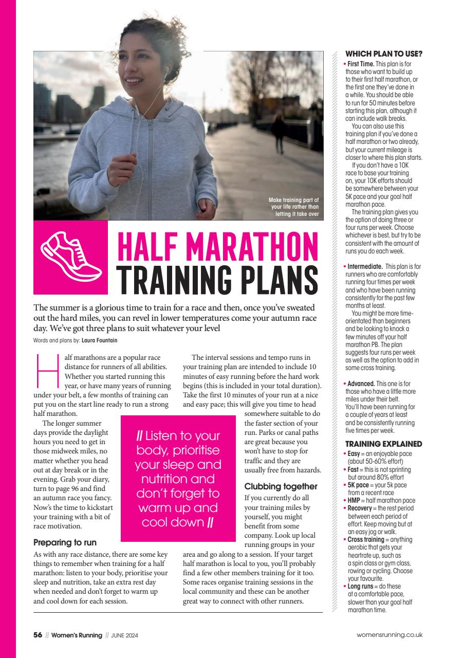 Women’s Running Preview Pages