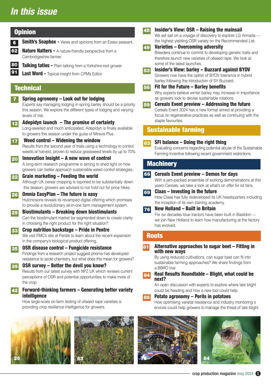 Crop Production Magazine Preview Pages