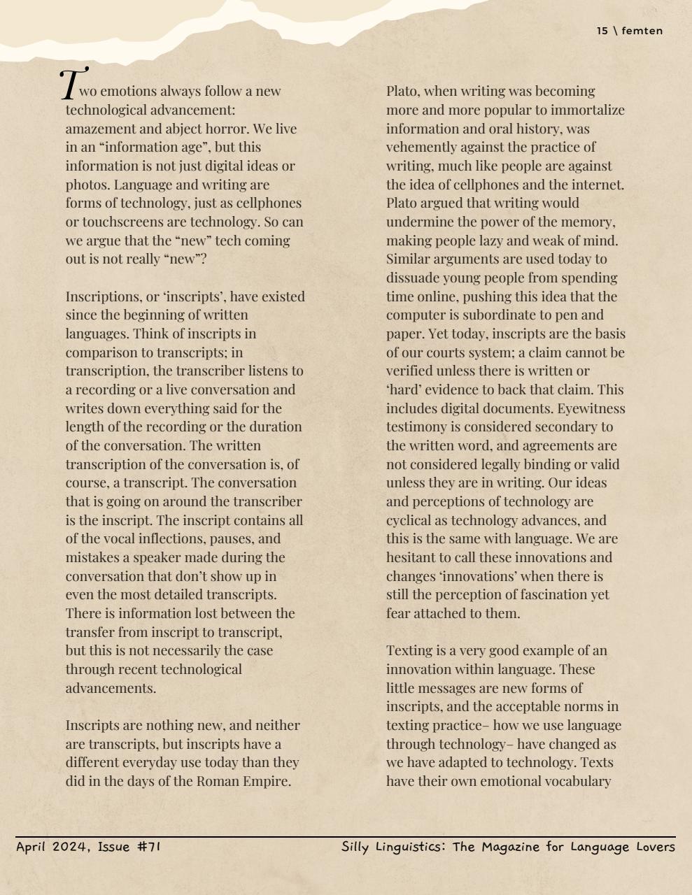 Silly Linguistics Preview Pages