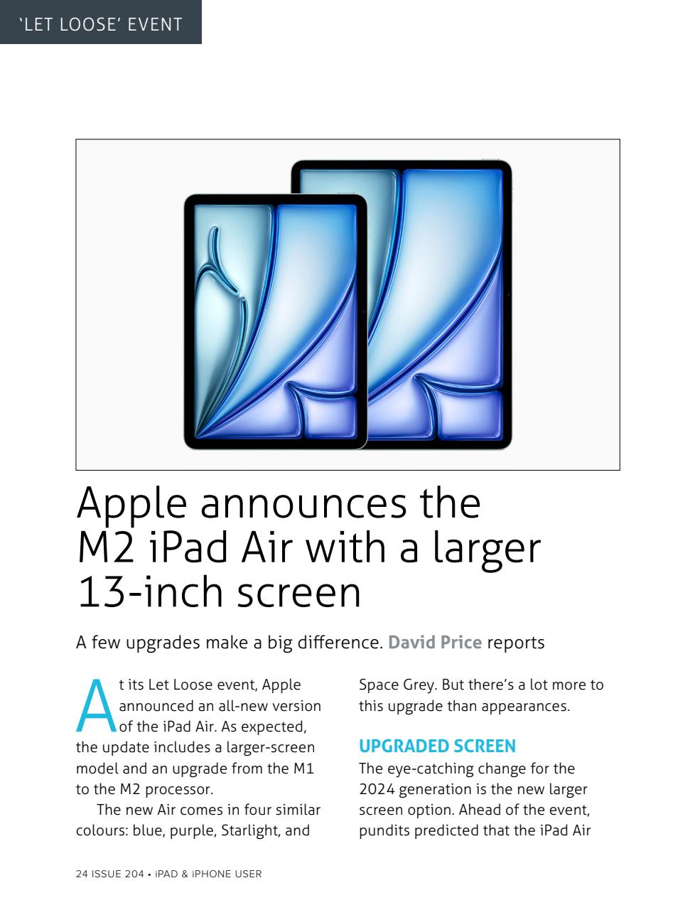 iPad and iPhone User Preview Pages