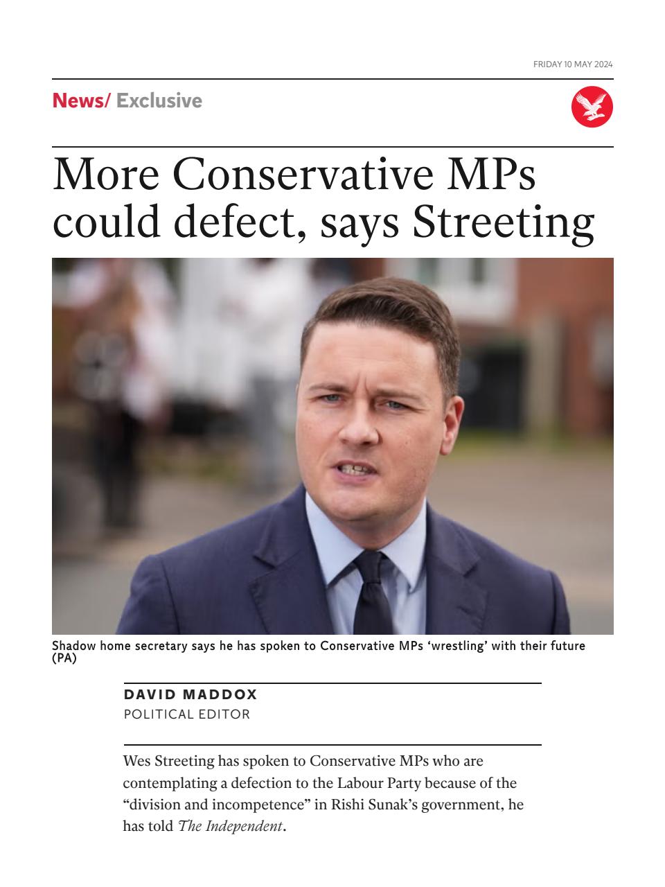 The Independent Daily Edition Newspaper Preview Pages