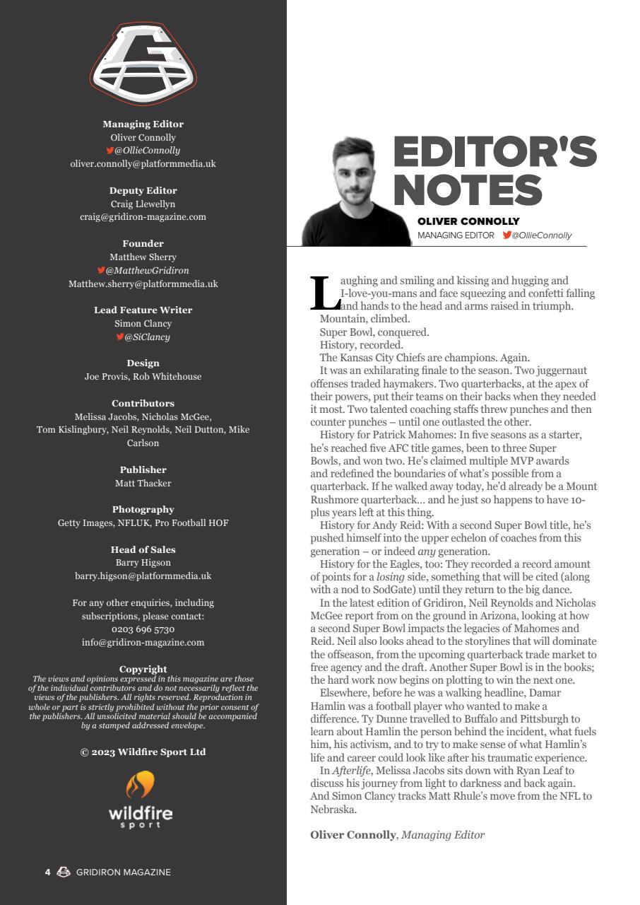 Gridiron Preview Pages