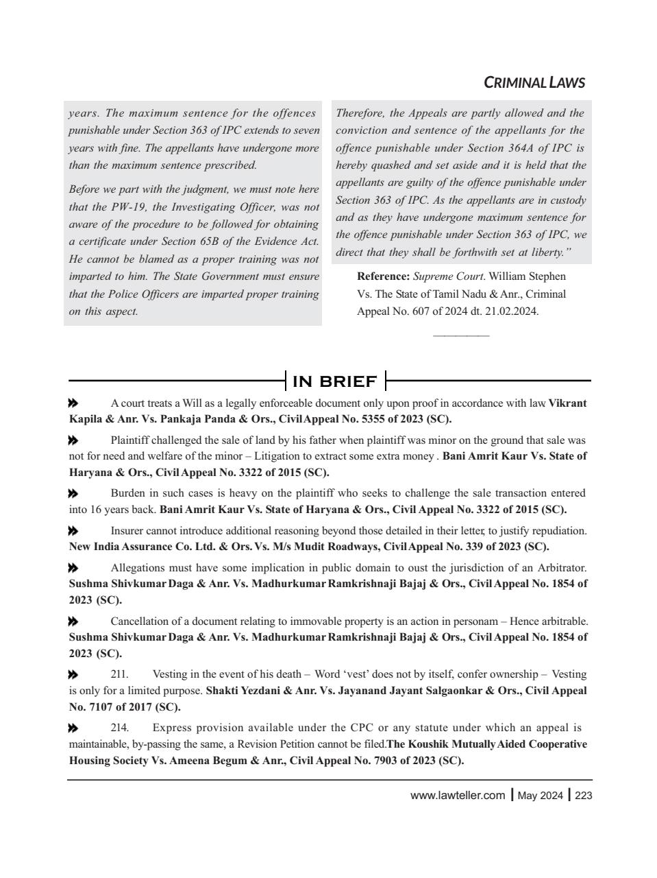 Lawteller – A Legal Awareness Magazine Preview Pages