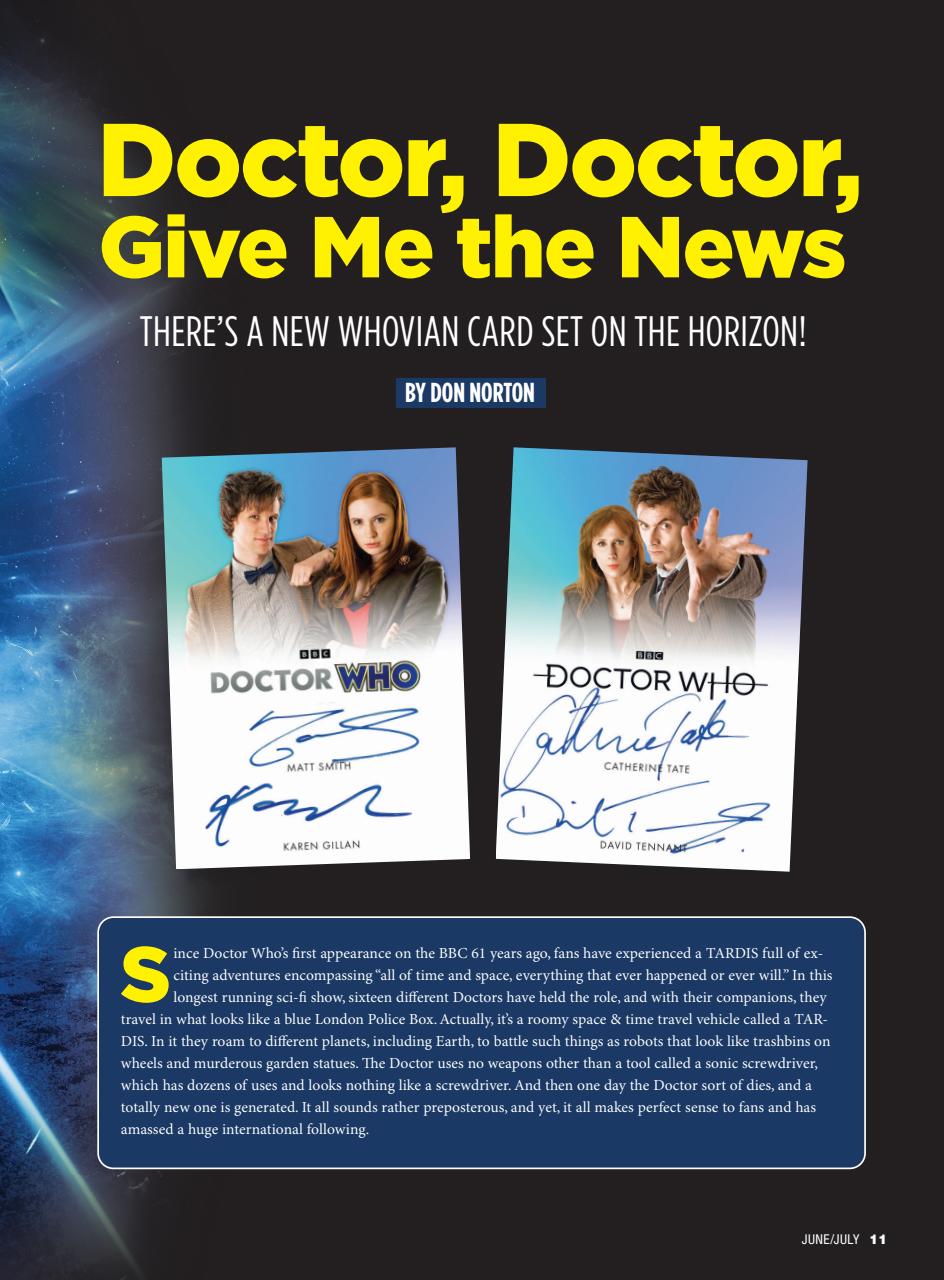 Non-Sport Update Magazine Preview Pages