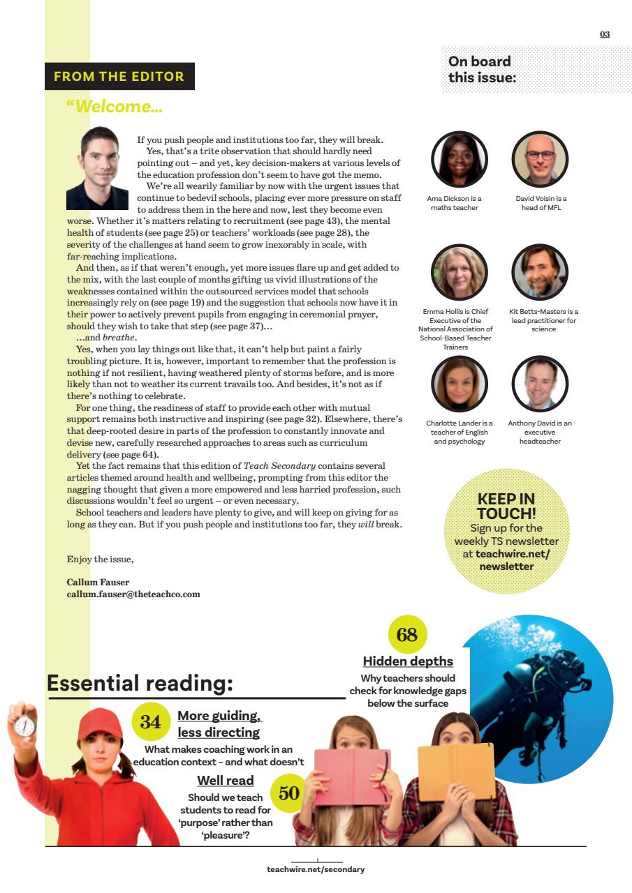 Teach Secondary Preview Pages