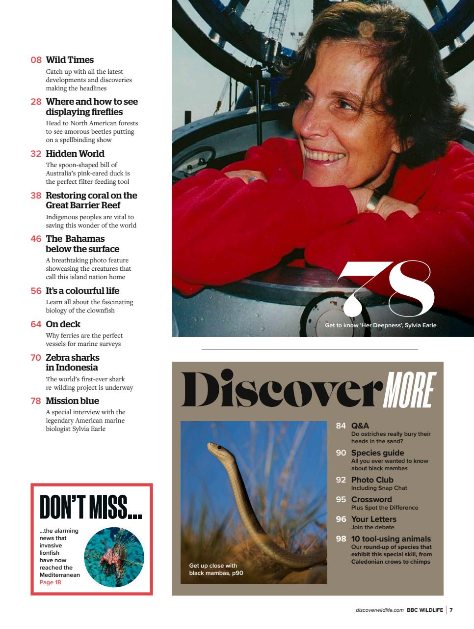 BBC Wildlife Magazine Preview Pages