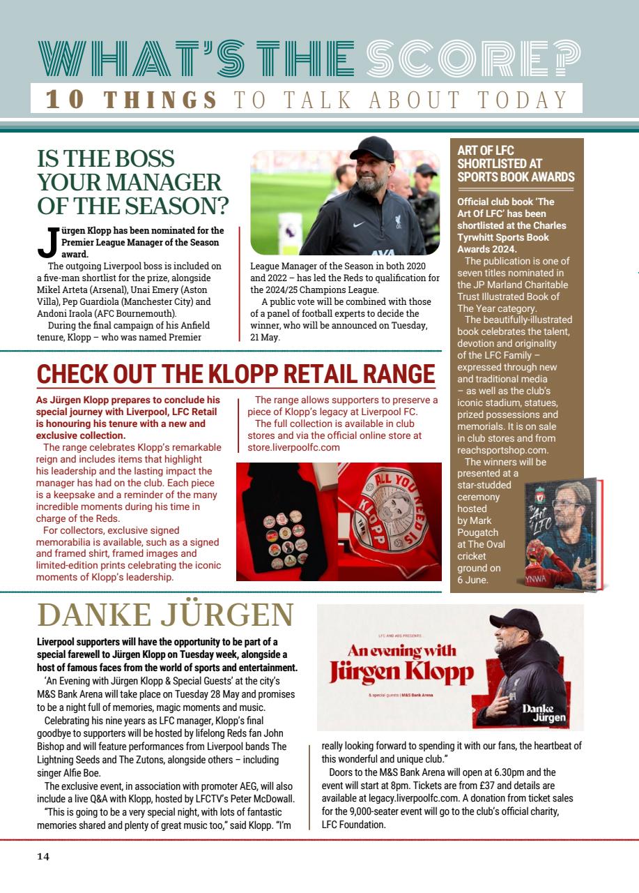 Liverpool FC Programmes Preview Pages