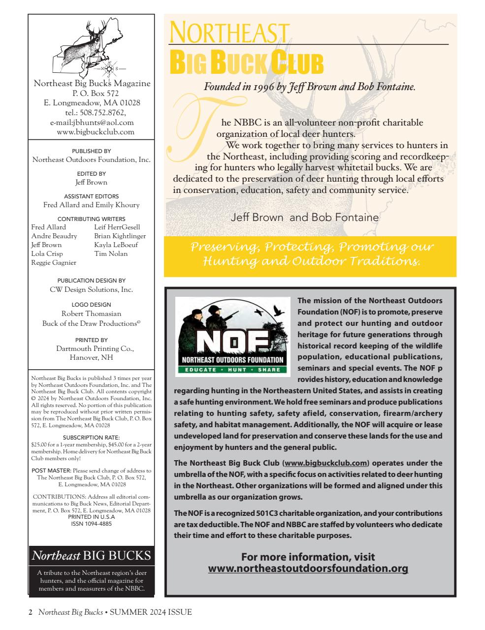 Northeast Big Bucks Preview Pages