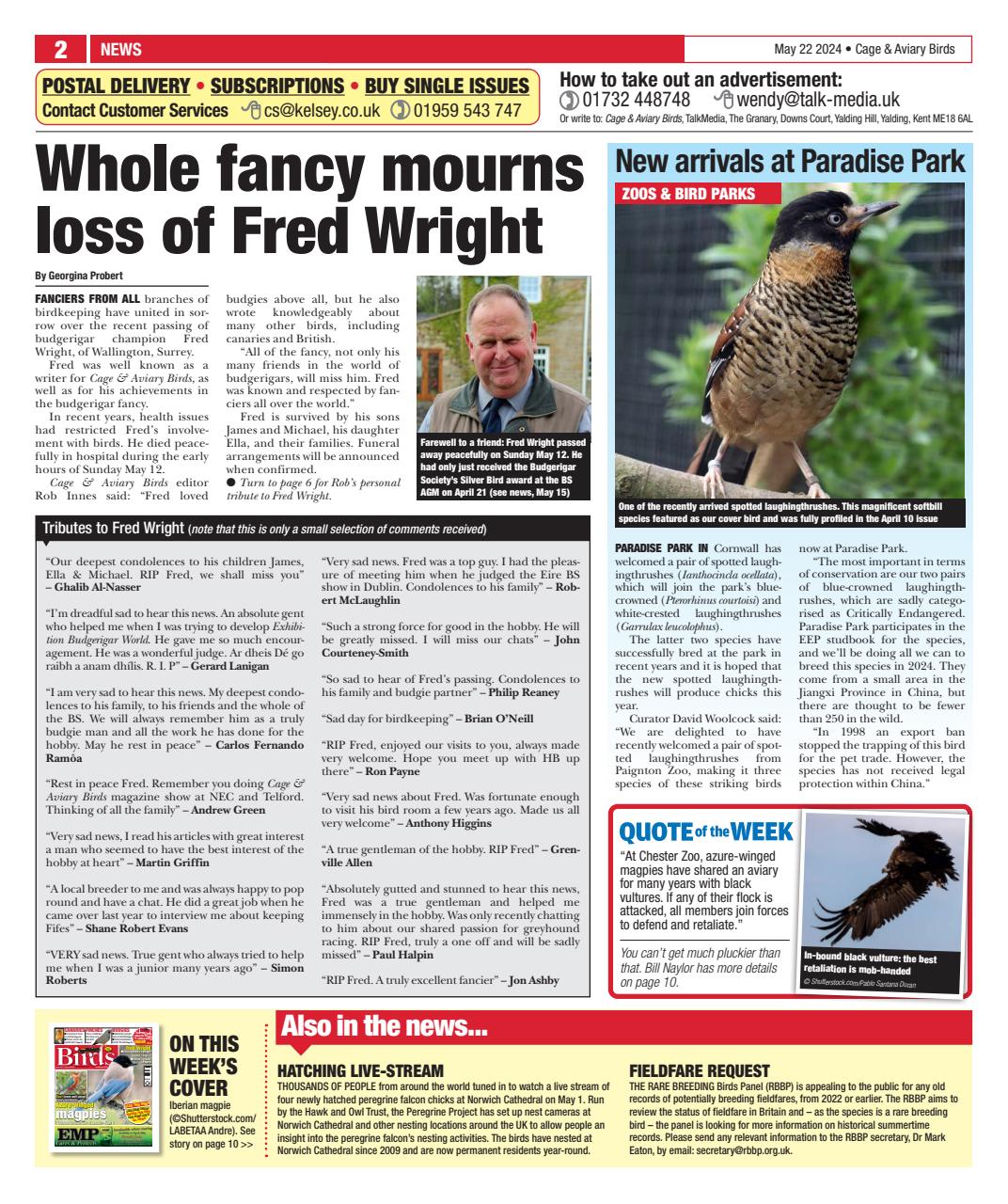 Cage & Aviary Birds Preview Pages