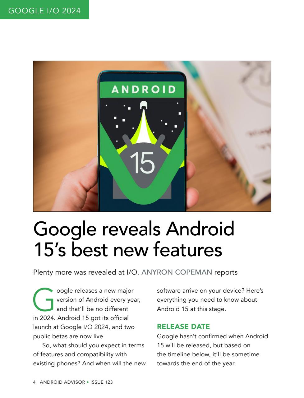 Android Advisor Preview Pages