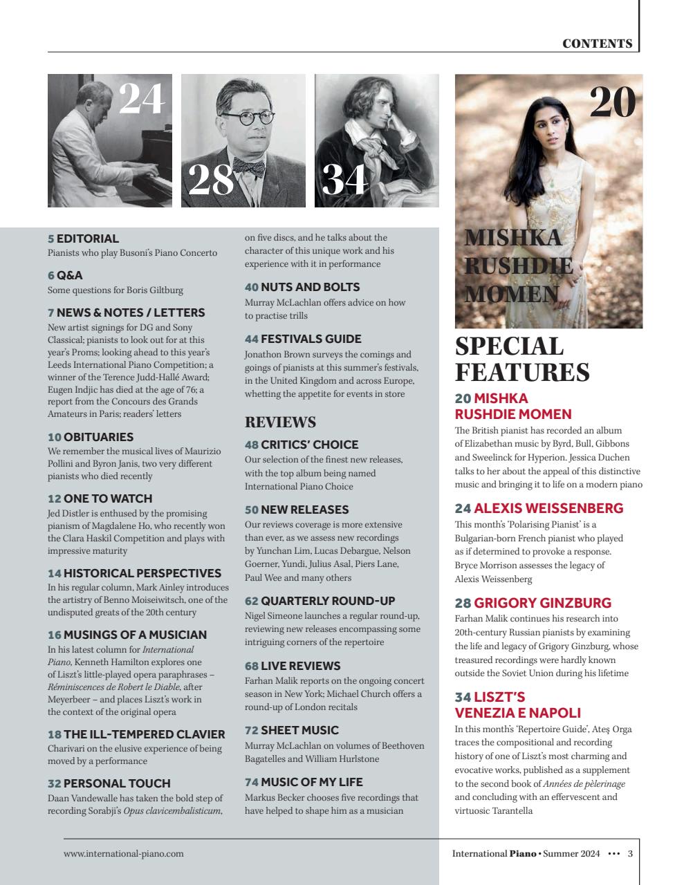 International Piano Preview Pages