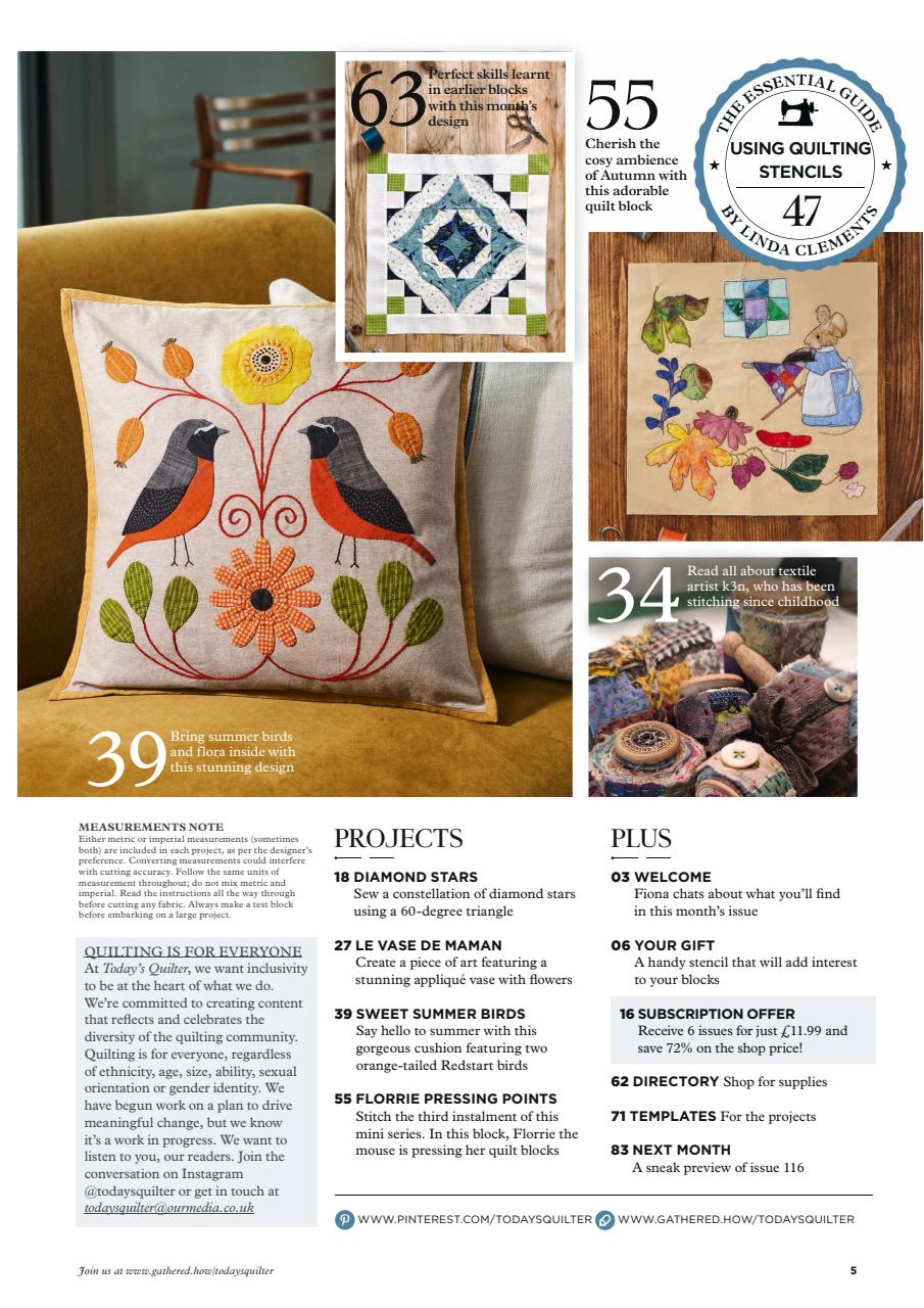 Today’s Quilter Preview Pages