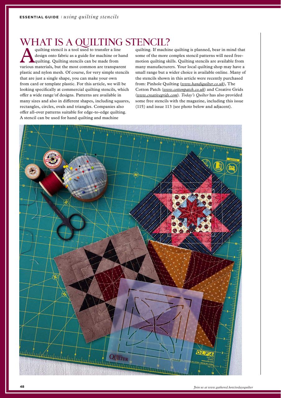 Today’s Quilter Preview Pages
