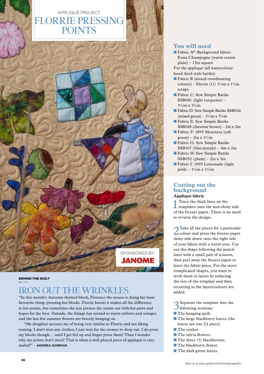 Today’s Quilter Preview Pages