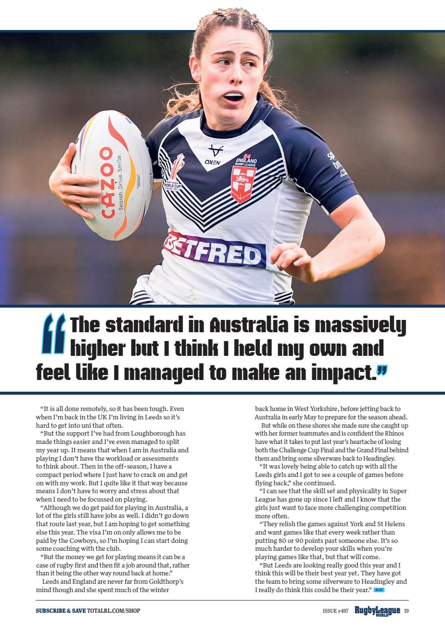 Rugby League World Preview Pages