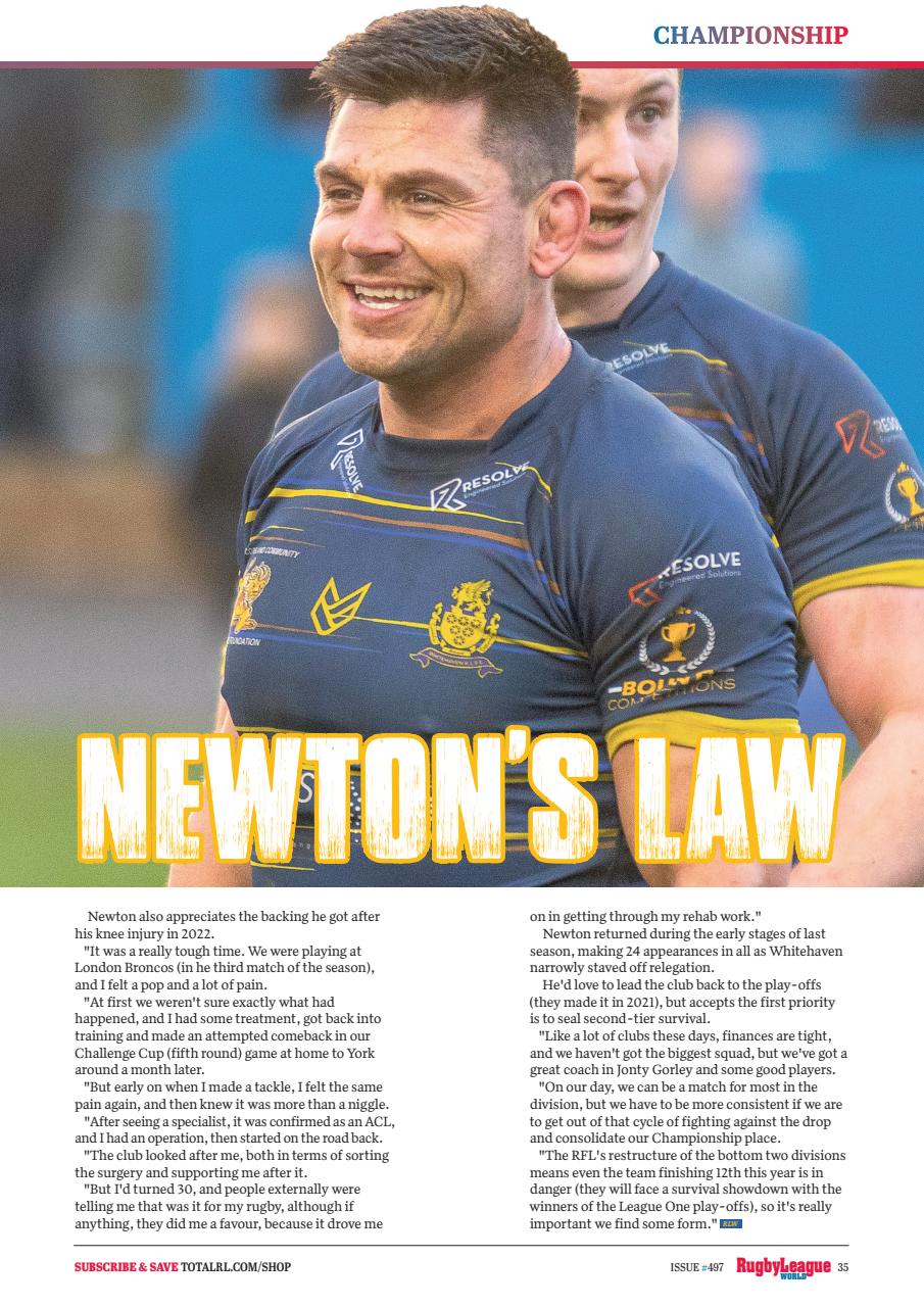 Rugby League World Preview Pages