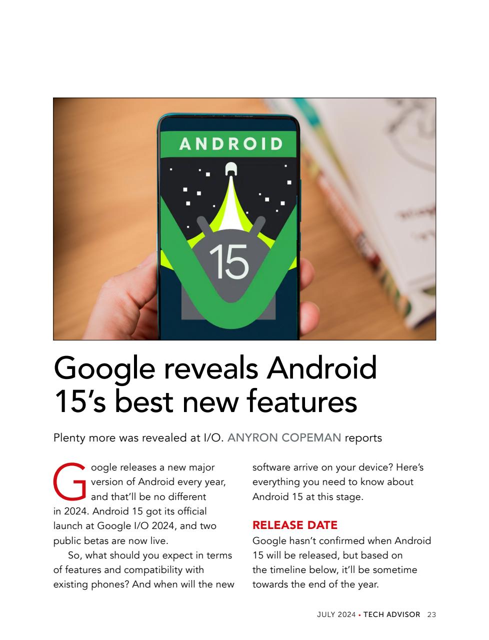 Tech Advisor Preview Pages