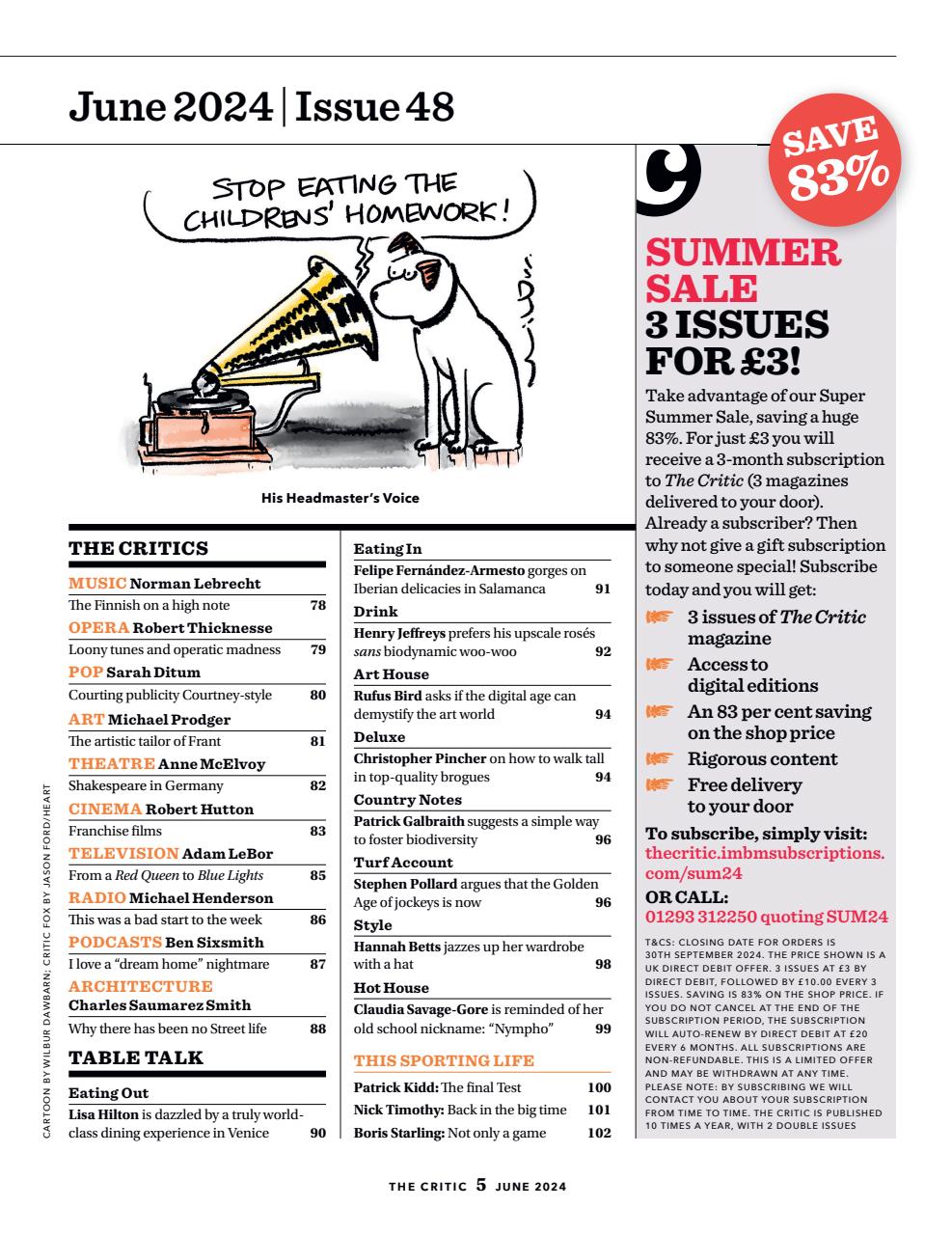 The Critic Preview Pages