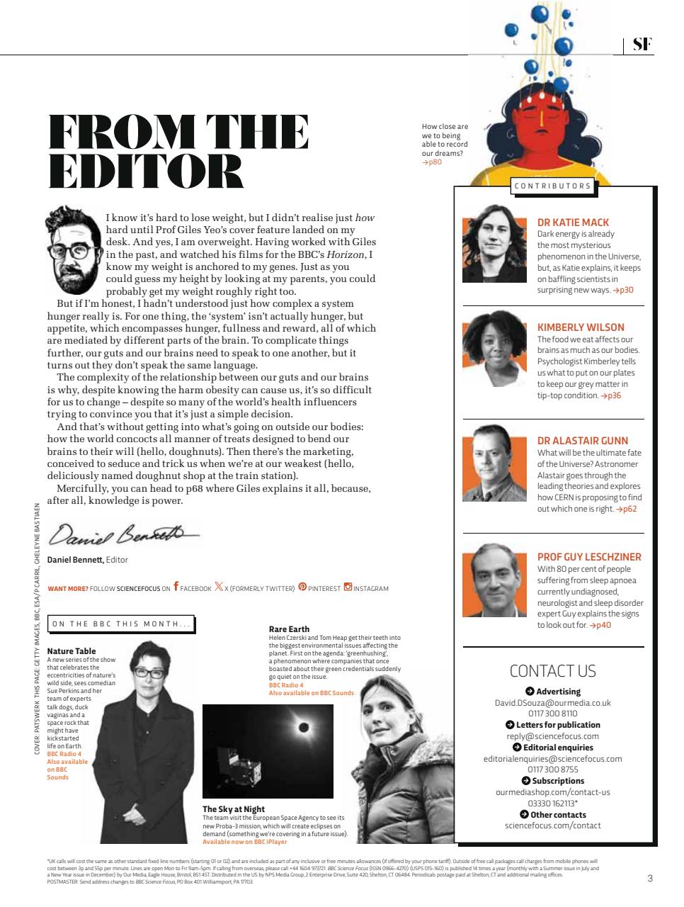 BBC Science Focus Magazine Preview Pages