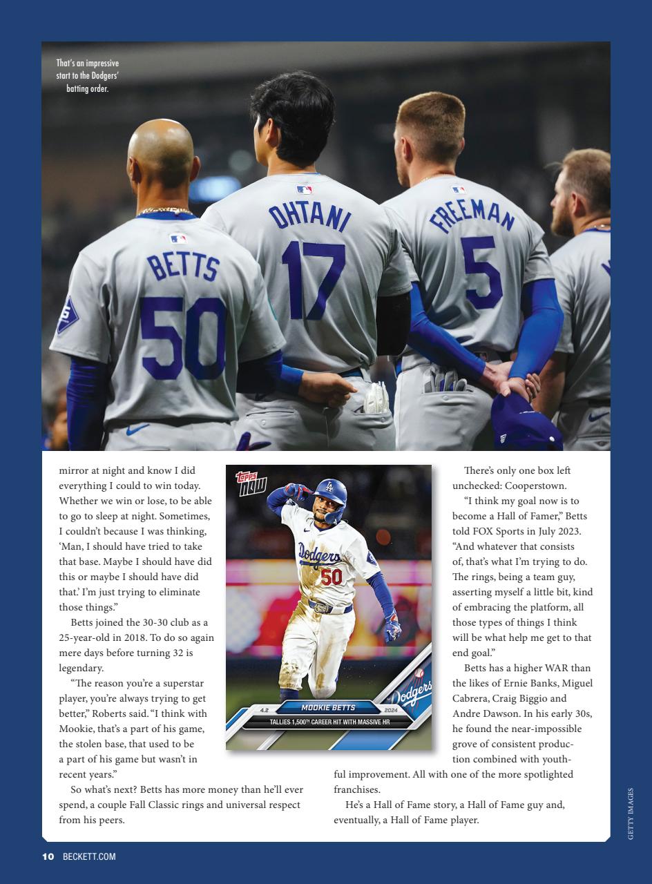 Beckett Baseball Magazine Preview Pages