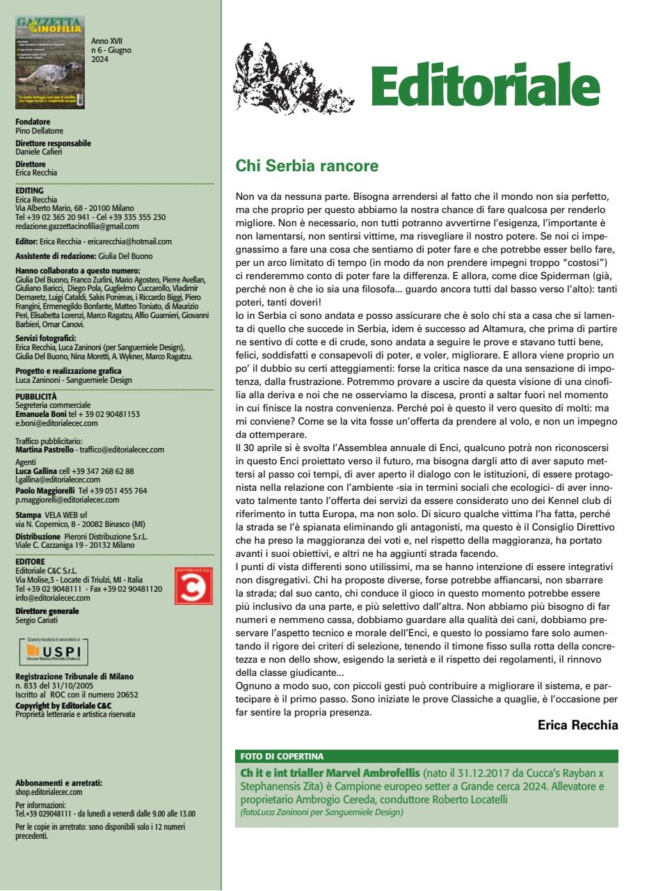 La Gazzetta Della Cinofilia Venatoria Preview Pages