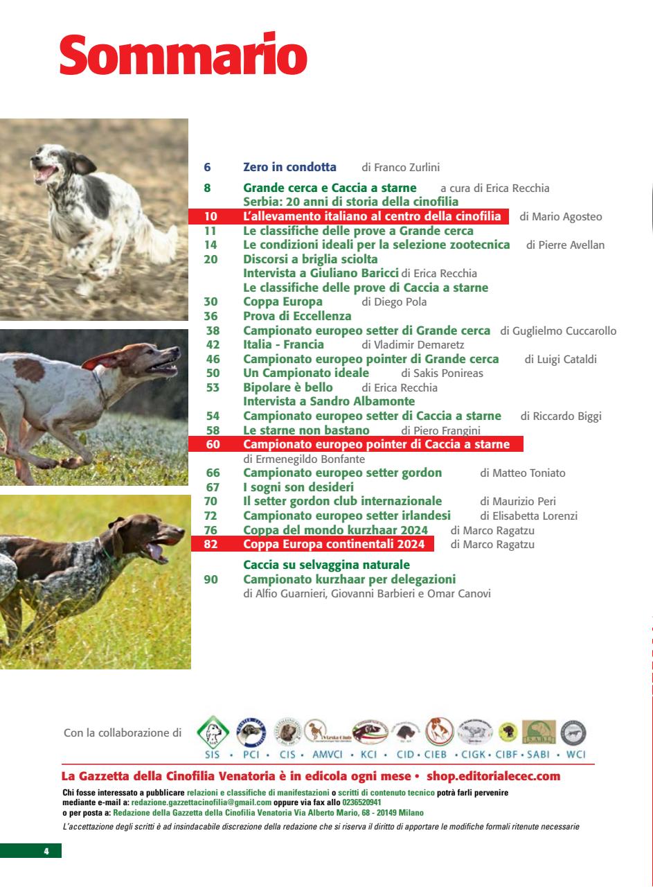 La Gazzetta Della Cinofilia Venatoria Preview Pages
