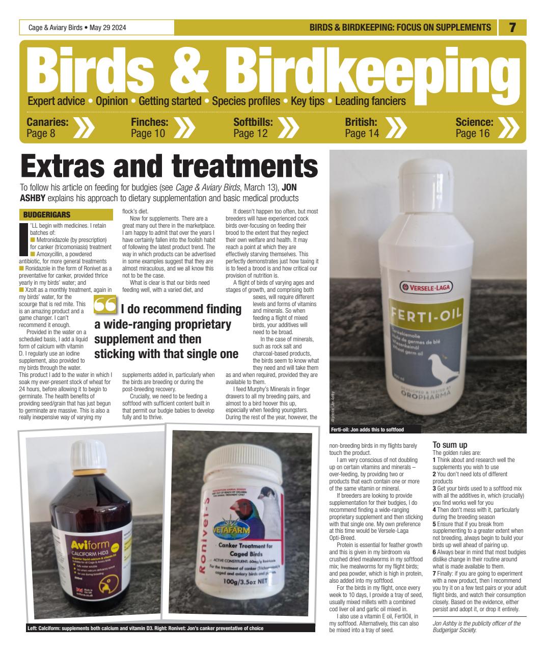 Cage & Aviary Birds Preview Pages