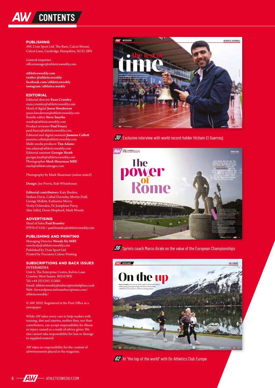 AW – Athletics Weekly Magazine Preview Pages