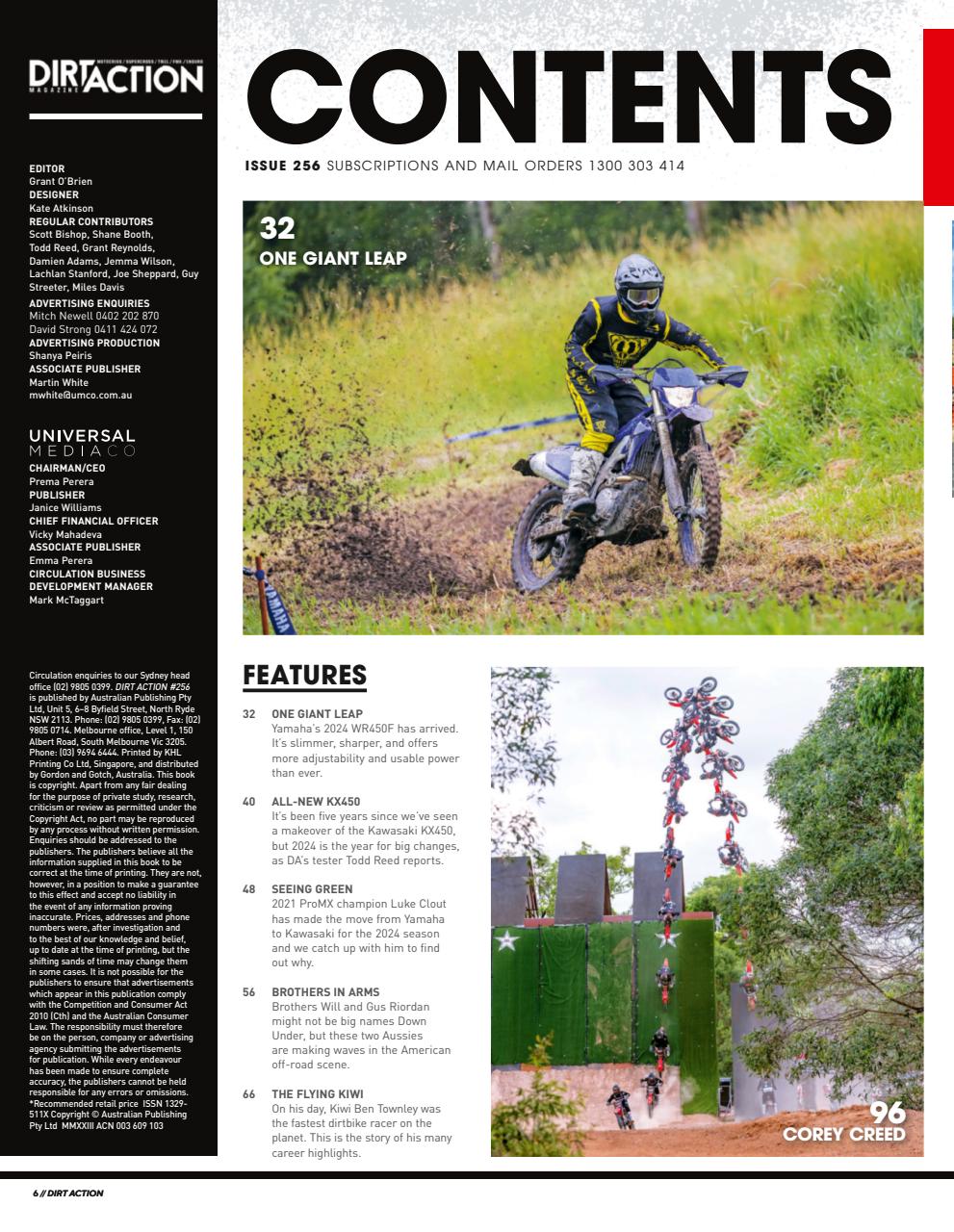 Dirt Action Preview Pages