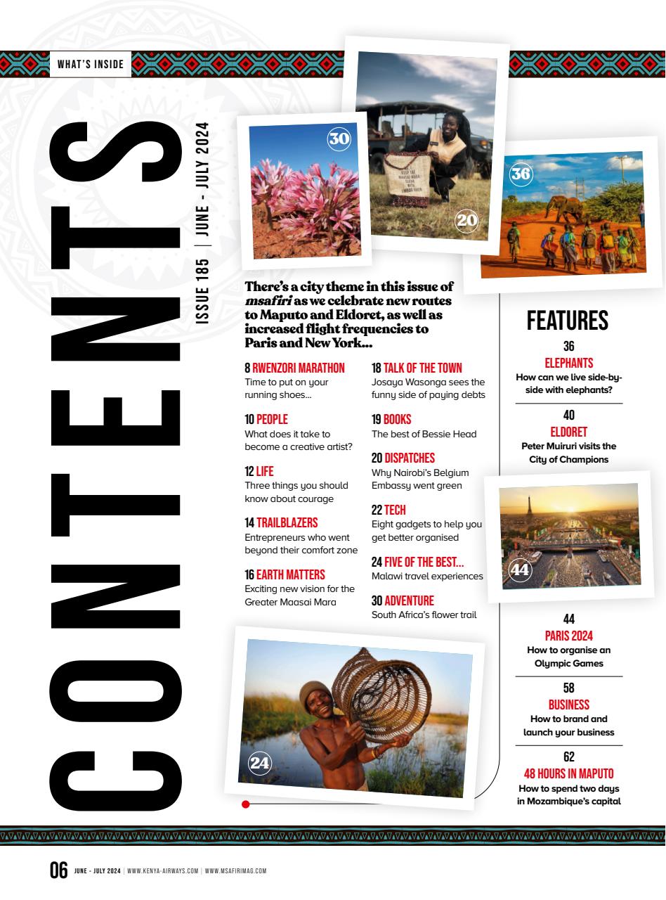 MSAFIRI – Kenya Airways Inflight Preview Pages